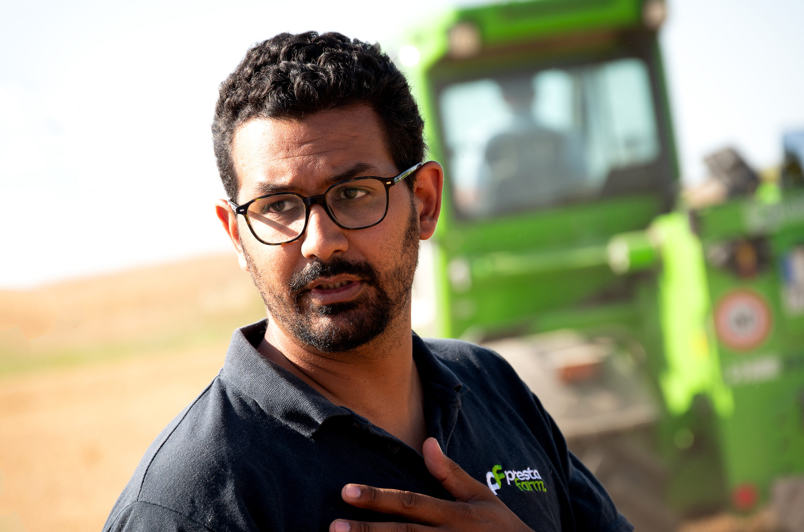 Matthieu, responsable Prestafarm, en train de s’exprimer